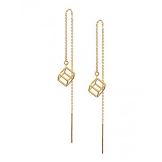 Threader Earrings - Cubic- Gold