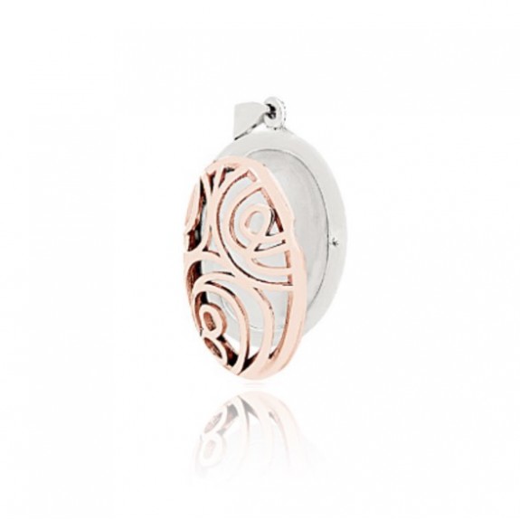 Floral Locket - Oval - Rose Gold Two-Tone