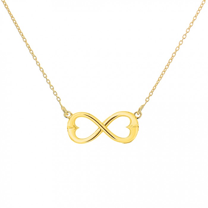 Double Hearts Infinity Necklace