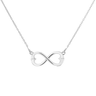 Double Hearts Infinity Necklace
