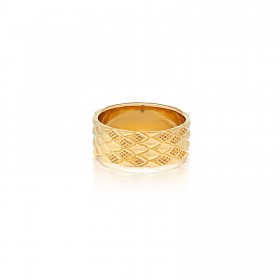The Serpent Scale Ring -9 mm. / Gold plating