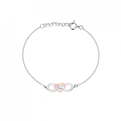 'Eternal Heart Bracelets' Silver PurePink