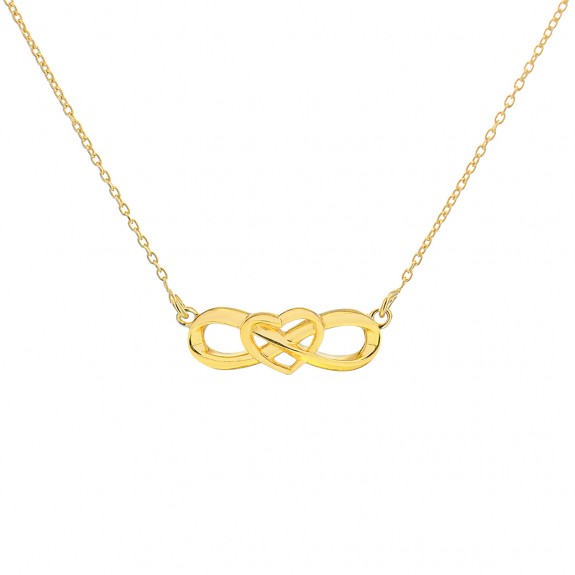 'Eternal Heart Necklaces' Gold
