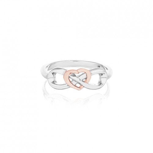 'Eternal Heart Ring' Silver PurePink