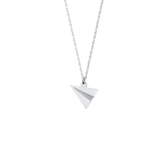 Origami Plane /Pendant with Necklace