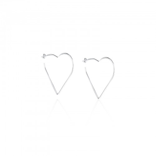 Infintiy Heart / Heart Hoop Earrings