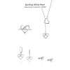 Sparking Infintiy Heart /Lariat Necklace 50+7 cm.
