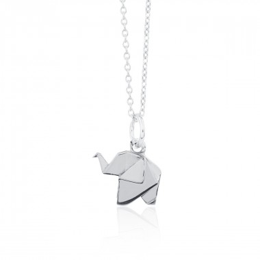 Origami Elephant /Pendant with Necklace