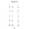 Origami Elephant /Hoop Earrings
