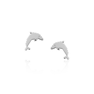 Pixel Dolphin / Stud Earrings