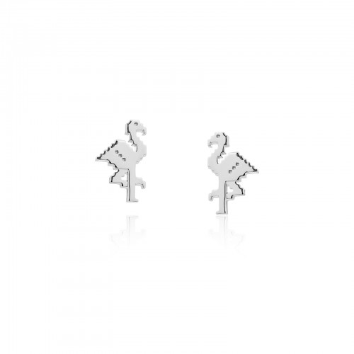 Pixel Flamingo / Stud Earrings