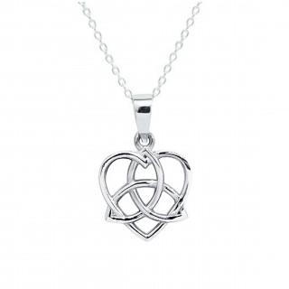 Celtic Trinity Heart Necklace / Celtic Night